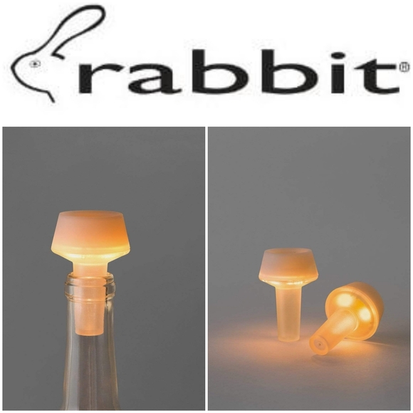 L.E.D. Bottle Stoppers by Rabbit  Rare! - Picture 1 of 9